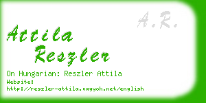 attila reszler business card